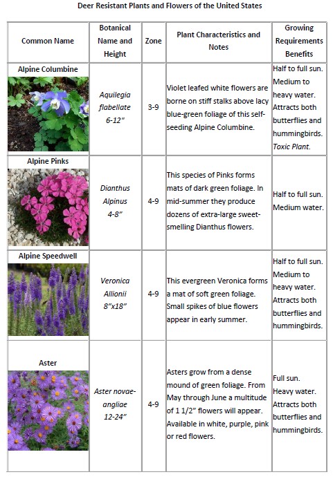 Excerpt from eBook titled Deer Resistant Plants and Flowers of the United States
