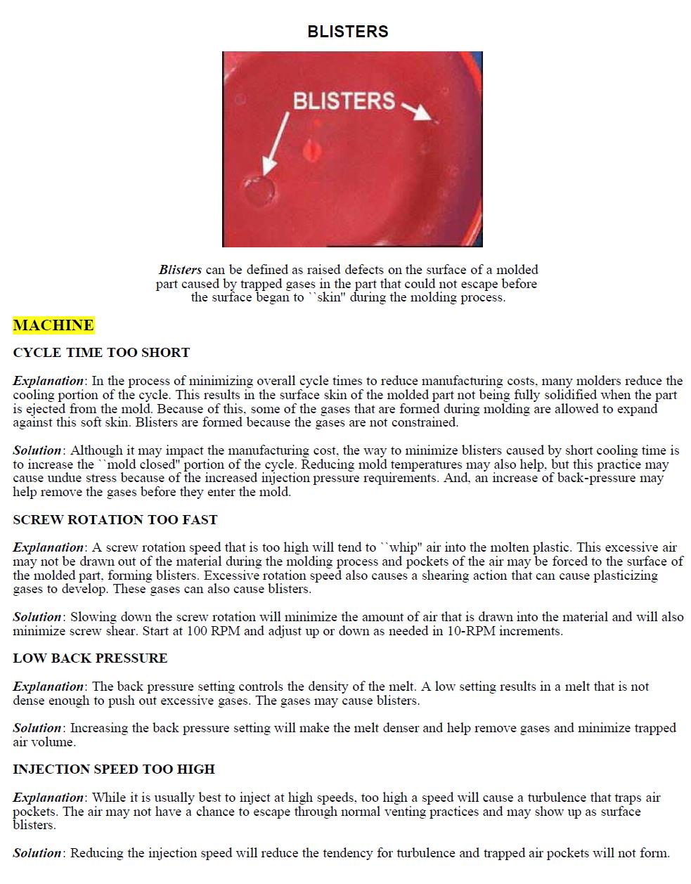 Excerpt from eBook titled Thermoplastic Troubleshooting Guide for Injection Molders